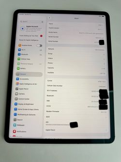 Apple iPad Pro 12.9" 5th Gen 2TB Wi-Fi + Cellular Factory Unlocked