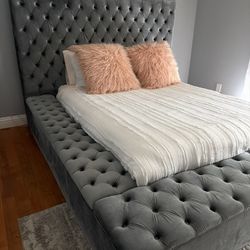 Full Size Gray Modern Bed Frame