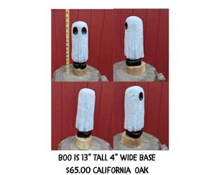 Hand Carved Wooden Ghost