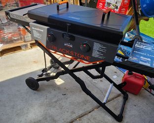 Blackstone Adventure Ready Outdoor Griddle, 28 Inch 2-Burner Flat Top Grill with Flexfold Legs, Gray