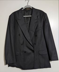 Diamond Clothiers Wings Of Eagles Collection Suit Coat Black Size 46R