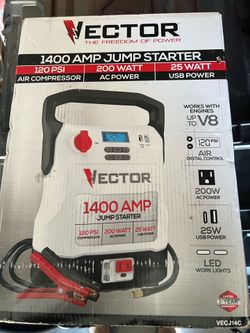 Vector 1400 Amp Jump Starter, Compressor, USE and AC Power