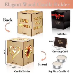 Hollow Wooden Candle Holder Light  Best Gift for anyone