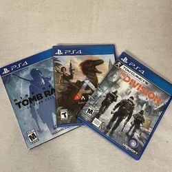 PS4 Game Bundle – Tomb Raider, Ark, The Division