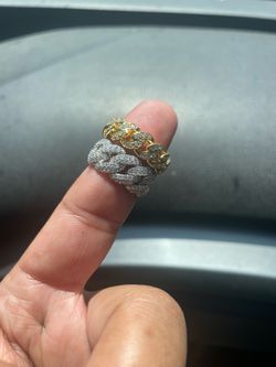 Moissanite sterling silver 925 diamondrings $350 both rings