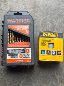 2 in. x 16-Gauge Bright Finish Straight Collated Finishing/Casing Nail and metal bits