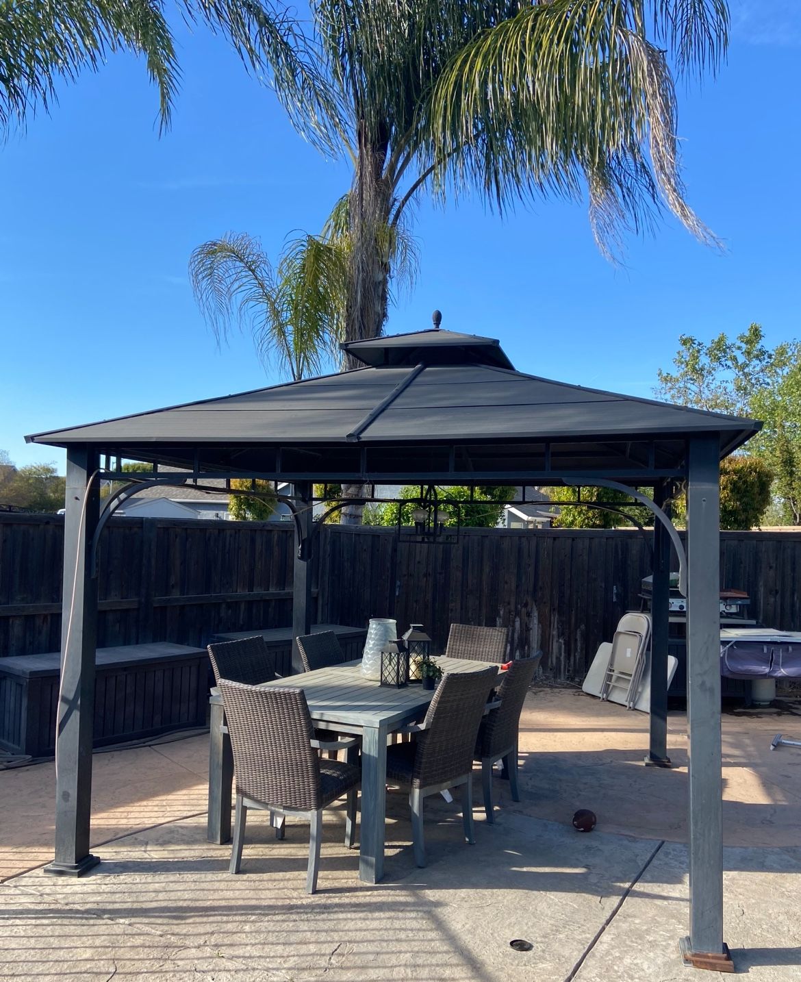 1 Gazebo Backyard Patio Shade Hot Tub Cover