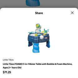 Water And Bubble Table