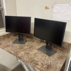 Two 20 Inch Dell VGA Monitors 