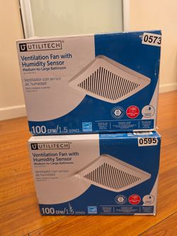 Utilitech Bathroom Fan w/ Humidity Sensor (New- Open Box)