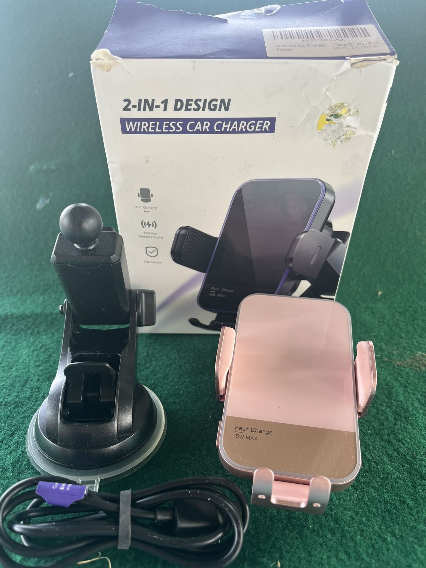New wireless car charger, auto clamping car charger phone mount holder fit for iPhone