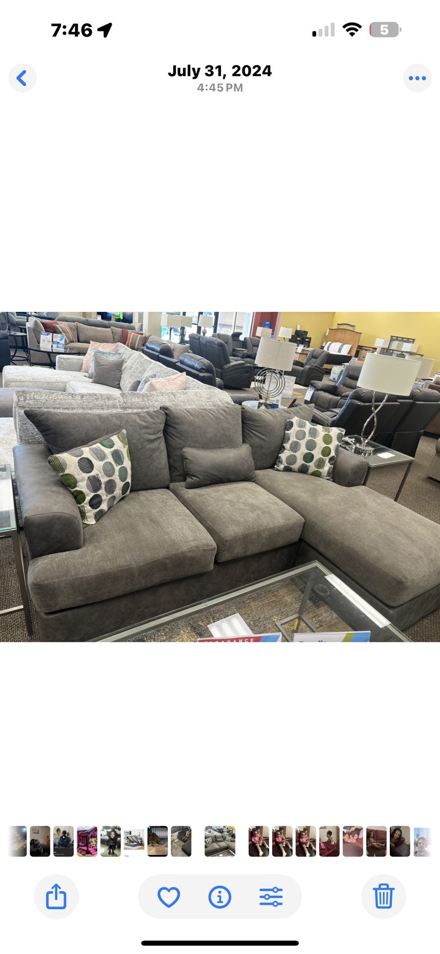 Homewood Furniture Olive Branch Sofa Chaise