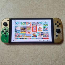 Switch OLED Zelda Edition With 100 Games