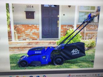 KOBALT 40-VOLT 21-IN BRUSHLESS BATTERY LAWN MOWER 6 AH BATTERIES AND CHARGER INCLUDED..   NEVER USED