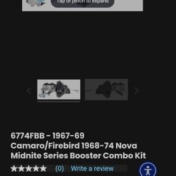 Camaro/Firebird 67-69 Brake Master booster 