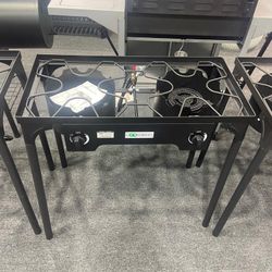 Double Burner Outdoor Stove Bbq Grill