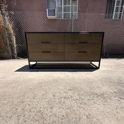 Crate And Barrel Oxford Double Wider Dresser Chest Of Drawers Cabinet .