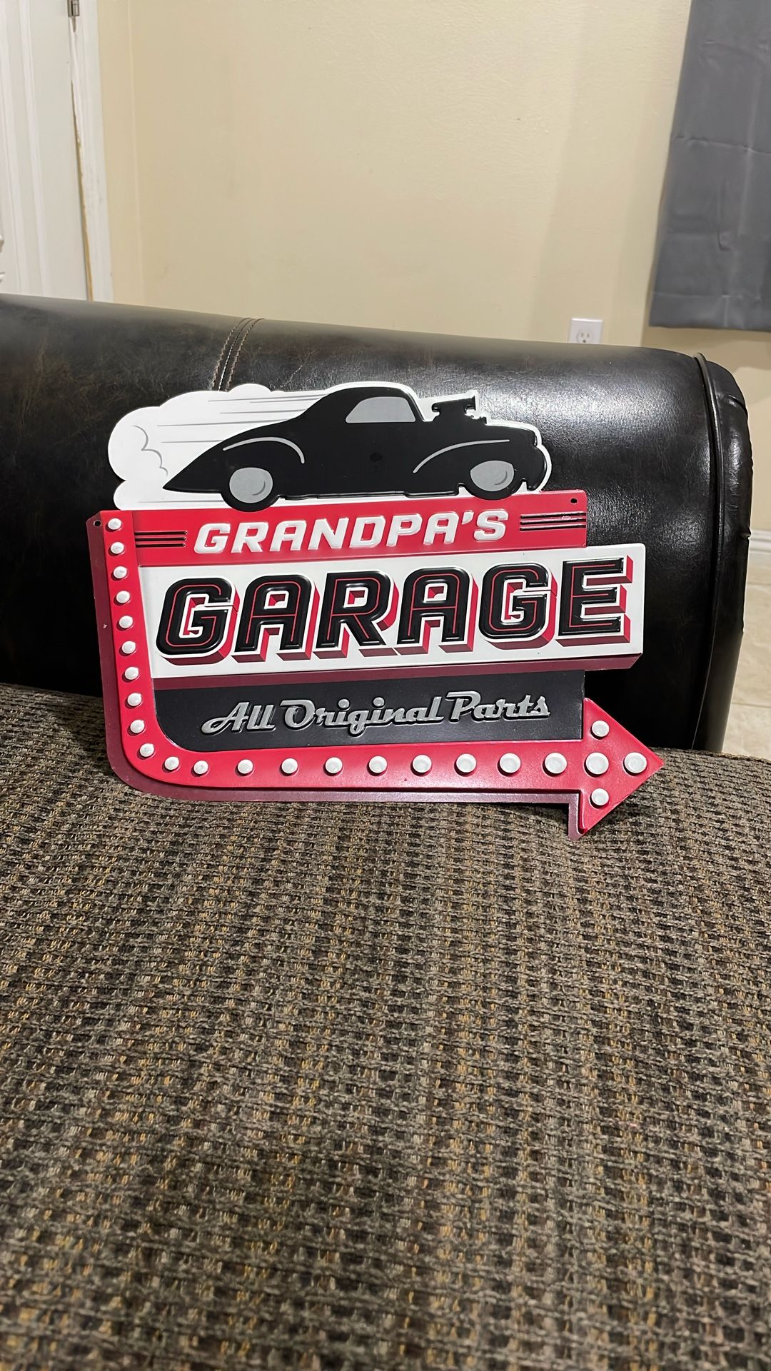 Grandpa’s Garage All Original Parts Metal Sign.
