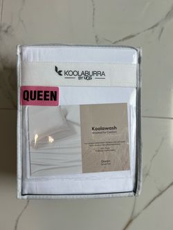 Queen White Sheet Set NEW