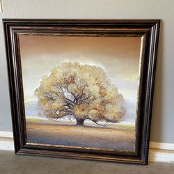 44” Tree Landscape Framed Wall Hanging by William Vanscoy