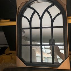 Mirror Black Rustic Wood