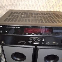 Yamaha Sound System With Tower Speakers And Bass Cannon 