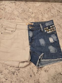 Girl's Denim Cut-Off Shorts, size 8