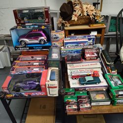 All Kinds Of Trucks, Hess, Shell Etc Etc And Vintage Cars  