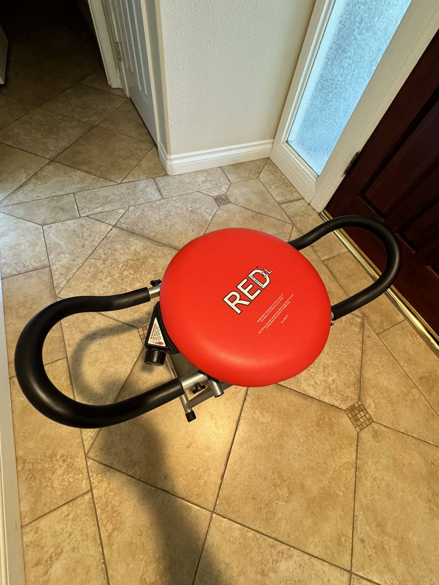 Red XL Fitness Ab & Core Machine Abdominal Exercise Chair Adjustable Resistance
