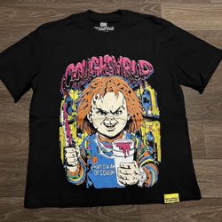 Clean Chucky Halloween graphic tee by Awful Lot of Cough Syrup
