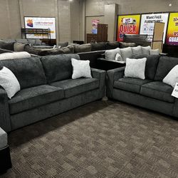 Grey Sofa Set 