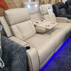 New Beige Color Sofa Lovese Recliner 2pc Special 