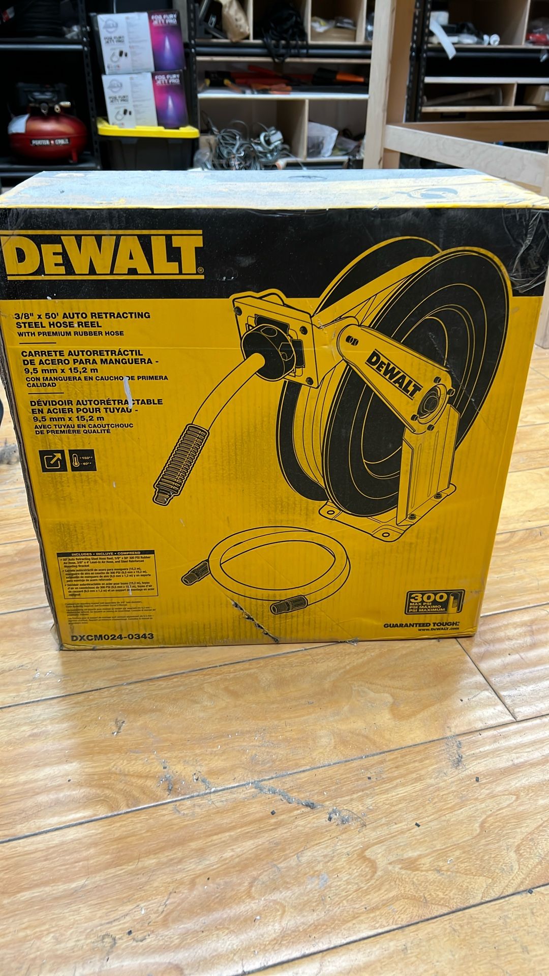 Dewalt 50’ Auto Retracting Steel Hose Reel