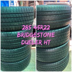 P285/45r22 BRIDGESTONE Dueler HT each NEW tire up$267.99