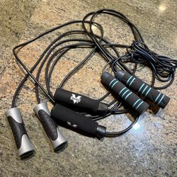  Lot of 3 Jump Ropes Valeo Foam Grip & Ergonomic Fitness Speed Skipping Ropes 