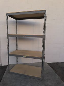 4 Tier Shelving 48x30 American Made Used Heavy Duty Steel Boltless Storage Racks Delivery Available