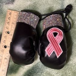 4” Breast Cancer Awareness Mini Gloves