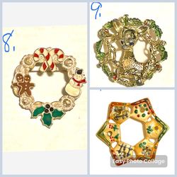 Choice Of 1 Holiday Wreath Brooch