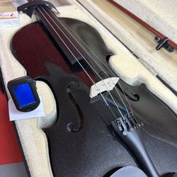 Nice 16 Inch Black Viola with New Bow, Digital Tuner, Extra Strings $160 Firm