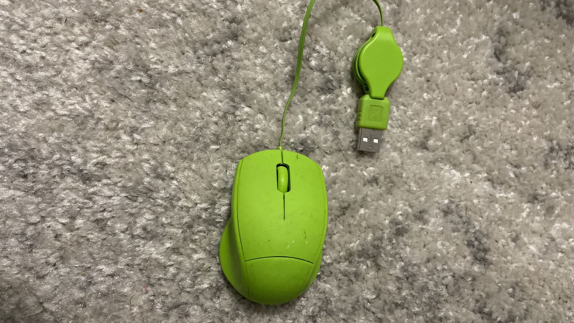 Neon green mouse usb Wired