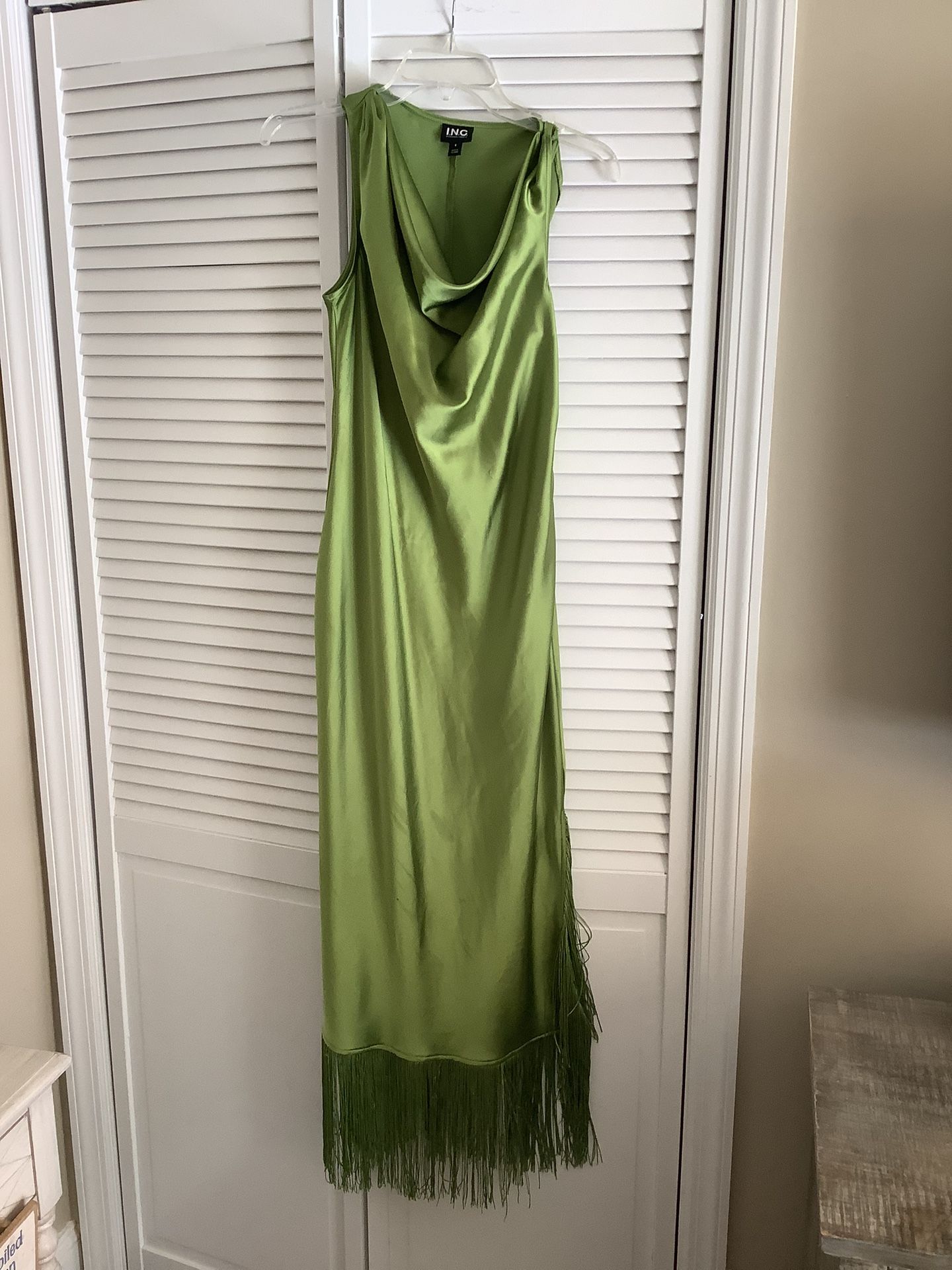 Green Dress With Fringes Size 8