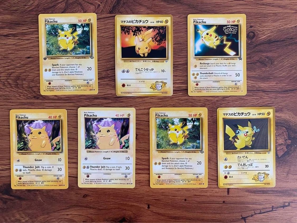 Pokémon Pikachu Collection (includes Shadowless and 1st Edition cards)