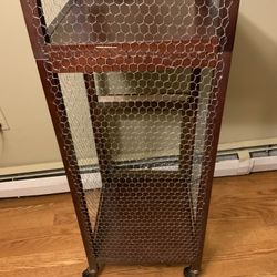 Bird Small Animals Cage With 2 Compartment And 2 Doors Decor Item