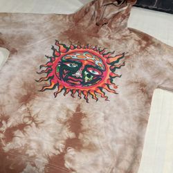 Sublime 1995 Summer Tour Tie Dye Hoodie Small Sun Graphic Gildan Style
