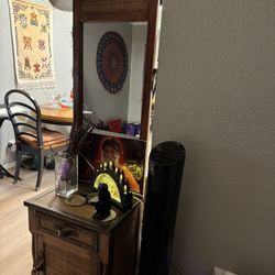 Stand With Mirror And A Drawer 