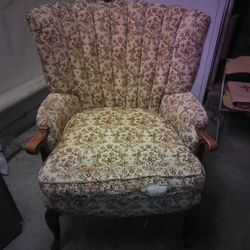 Antique Channel Back Chair 