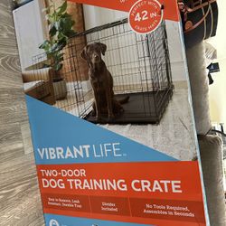 Vibrant Life Two Door Large Dog Crate 42inch