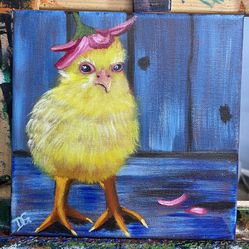 Grumpy Chick Painting 