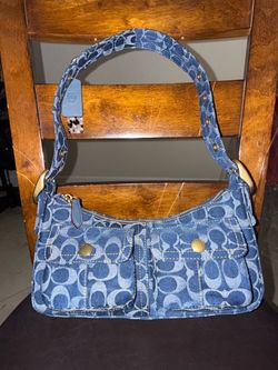 Coachtopia signature denim shoulder bag