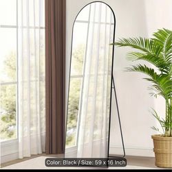 Arched Full Length Mirror, Full Body Free Standing Leaning Mirror Hanging Mounted Mirror Modern Simple Tall Home Decor for Living Room Bedroom Cloakro